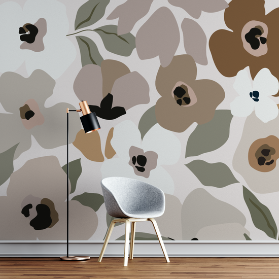 Sienna Floral Wallpaper Mural - Munks and Me Wallpaper