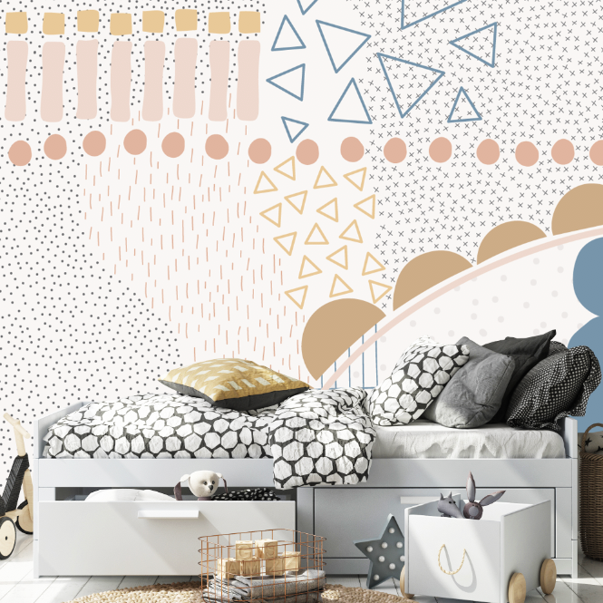 Evie Abstract Wallpaper Mural - Munks and Me Wallpaper