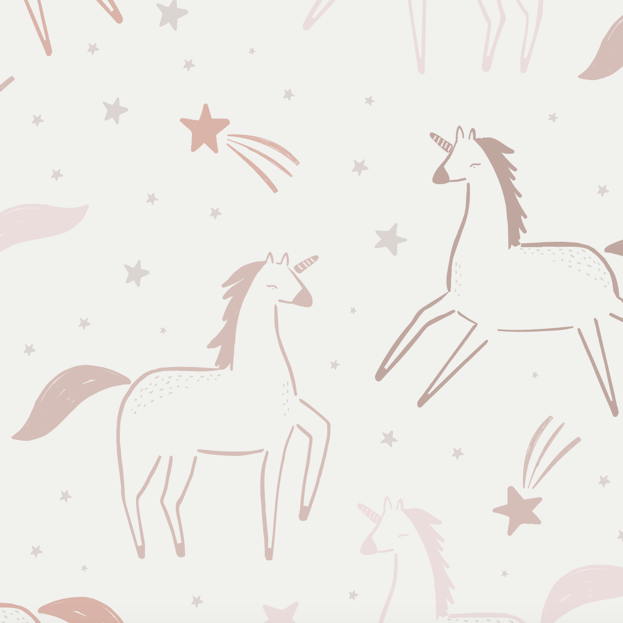 Astrid Unicorn Wallpaper Repeat Pattern - Munks and Me Wallpaper