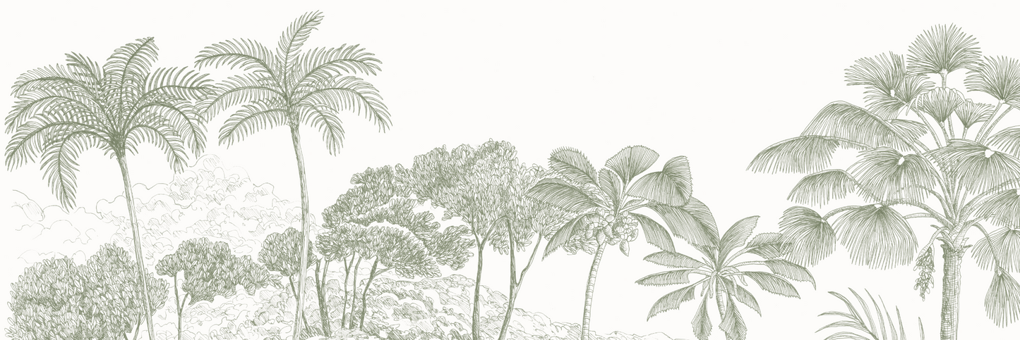 Custom Pistachio Jungle Palm Wallpaper - Munks and Me Wallpaper