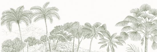 Custom Pistachio Jungle Palm Wallpaper - Munks and Me Wallpaper