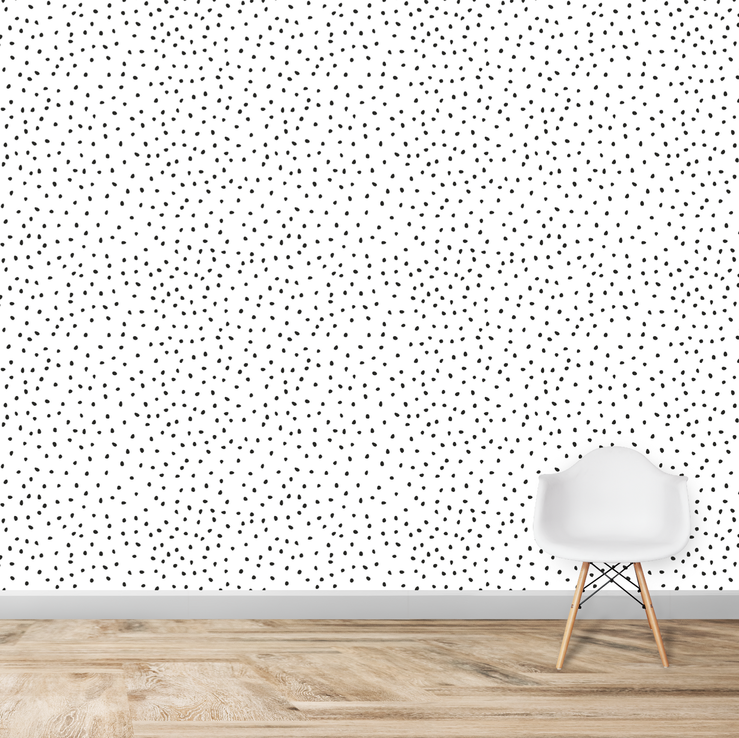 Cora Spotty Wallpaper Repeat Pattern | Black - Munks and Me Wallpaper