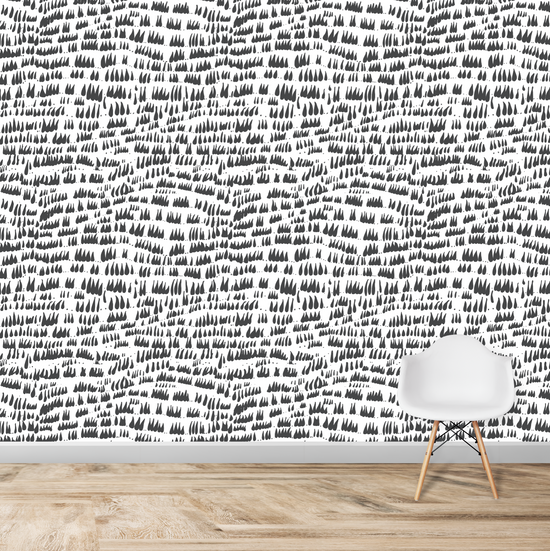 Load image into Gallery viewer, Daphne Drops Wallpaper Repeat Pattern | Charcoal - Munks and Me Wallpaper
