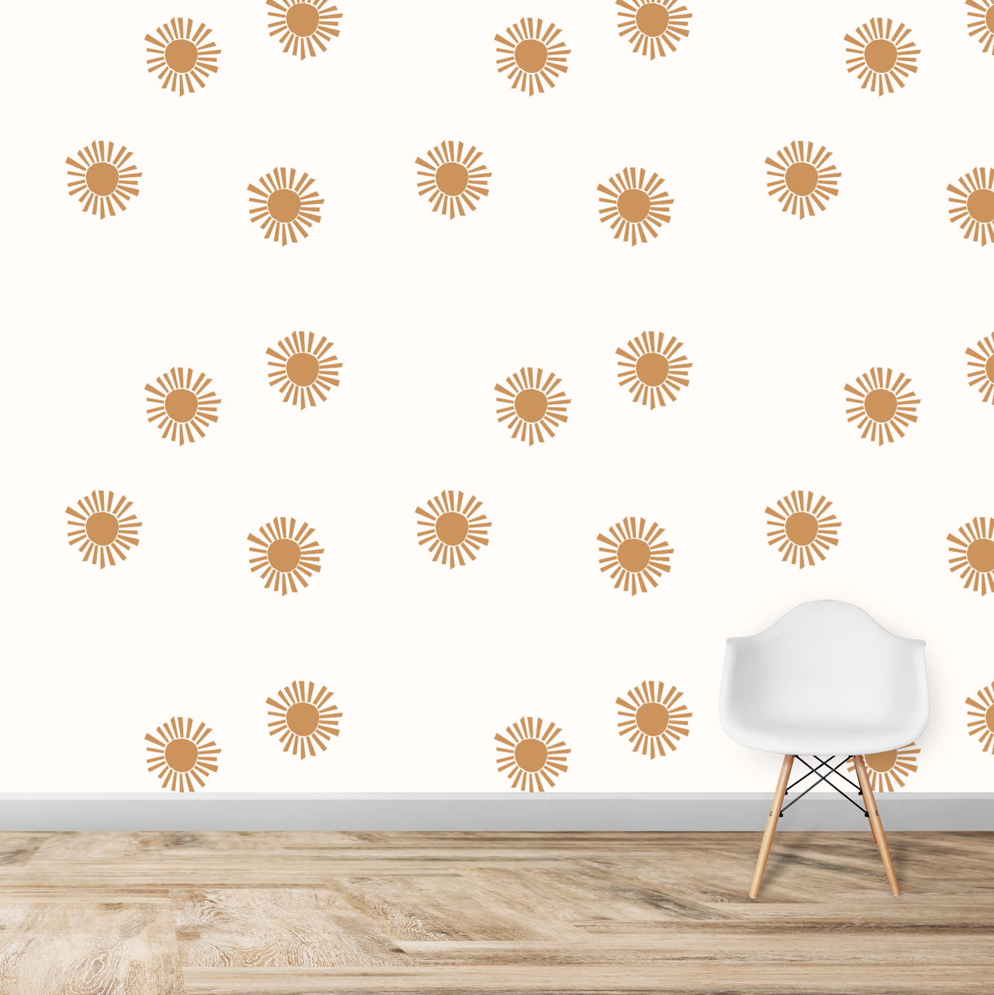 Shining Sun Wallpaper Repeat Pattern - Munks and Me Wallpaper
