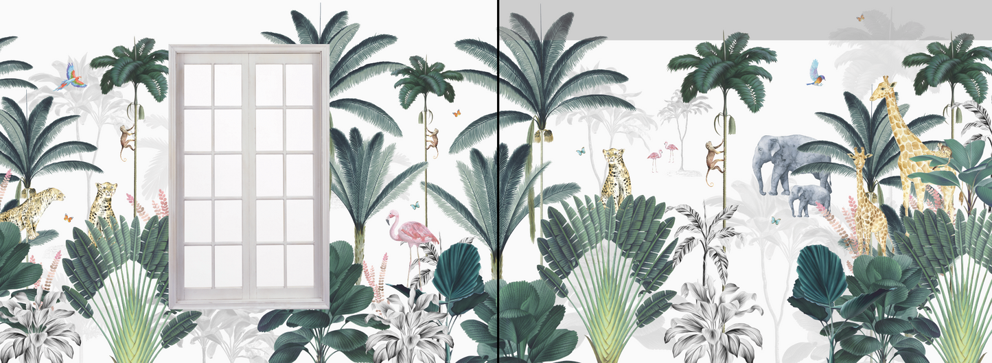 Custom Leopard and Friends Wallpaper Mural | House Tilly Rodgers - Munks and Me Wallpaper