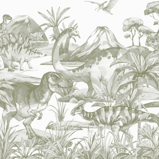 Load image into Gallery viewer, Dinosaur World Wallpaper Mural - Munks and Me Wallpaper
