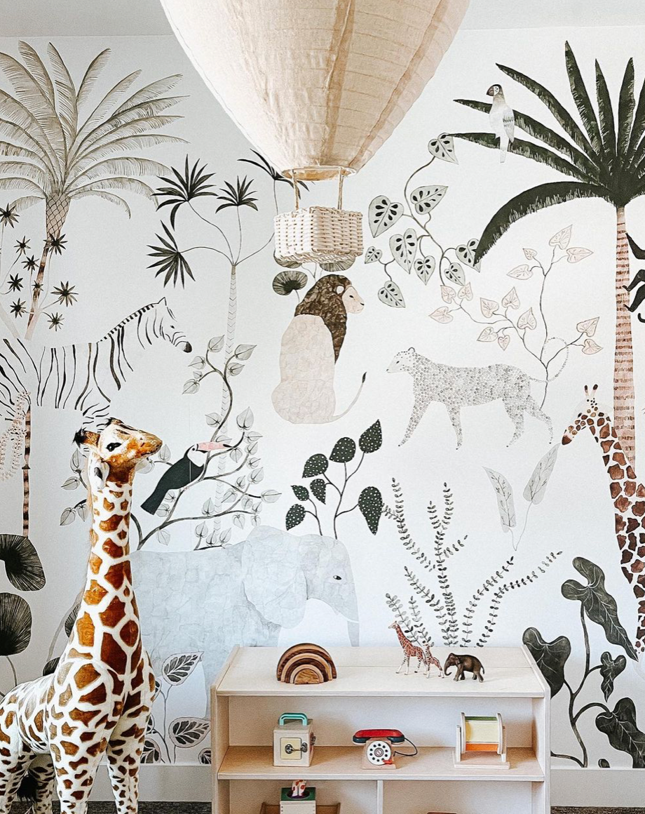 Grandeco Green Safari Jungle Smooth Wallpaper | DIY at B&Q