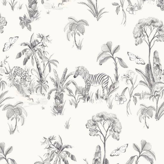 Wild African Zebra Wallpaper Repeat Pattern - Munks and Me Wallpaper