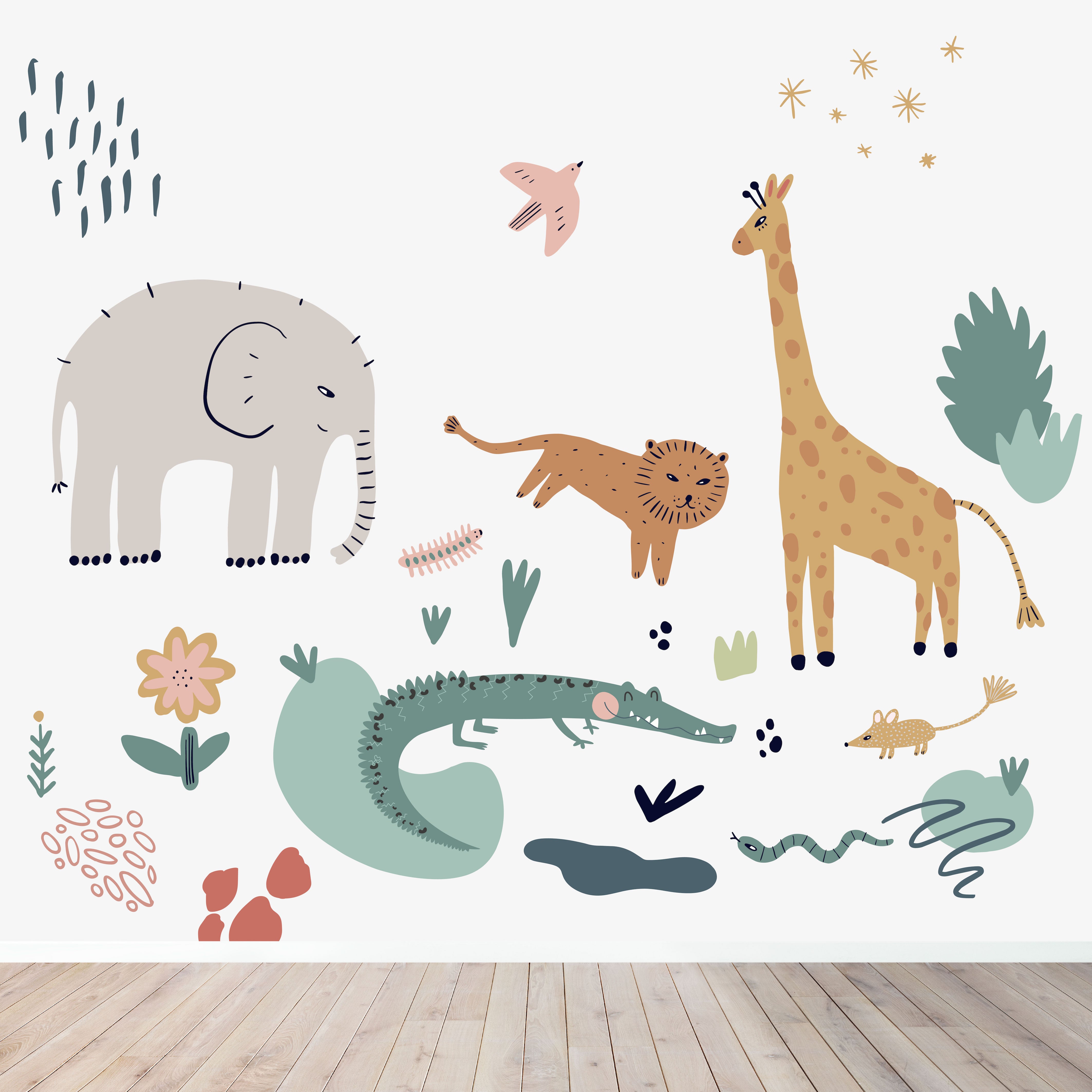 Safari Jungle Wallpaper : Munks and Me - Nursery Wallpaper