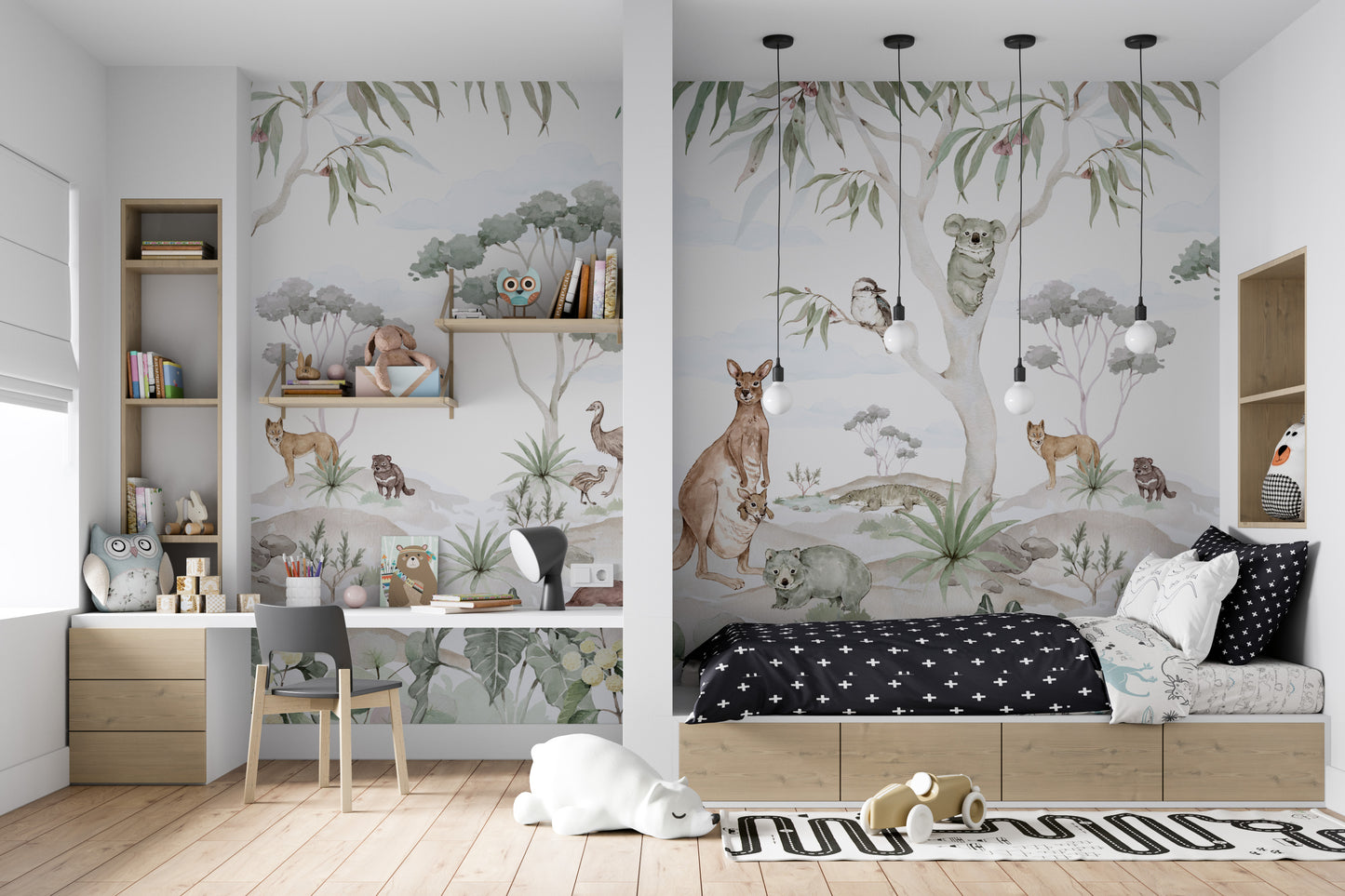 Australia Animal Mural Wallpaper  | Sample - Munks and Me Wallpaper
