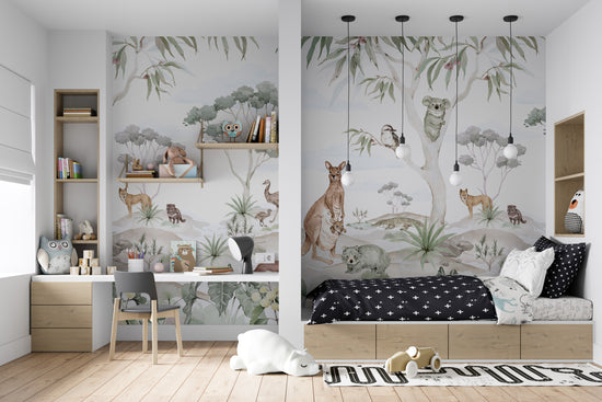 Australia Animal Mural Wallpaper  | Sample - Munks and Me Wallpaper