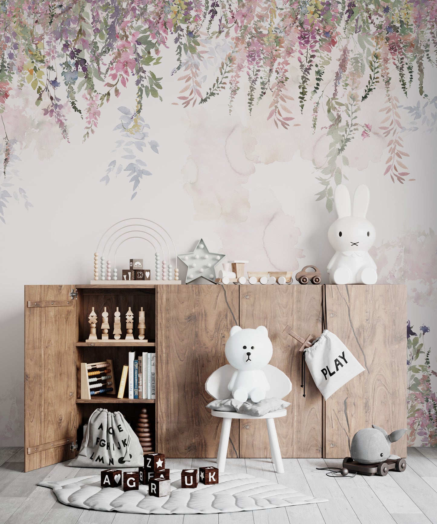 Load image into Gallery viewer, Florence Florals Wallpaper Mural - Munks and Me Wallpaper

