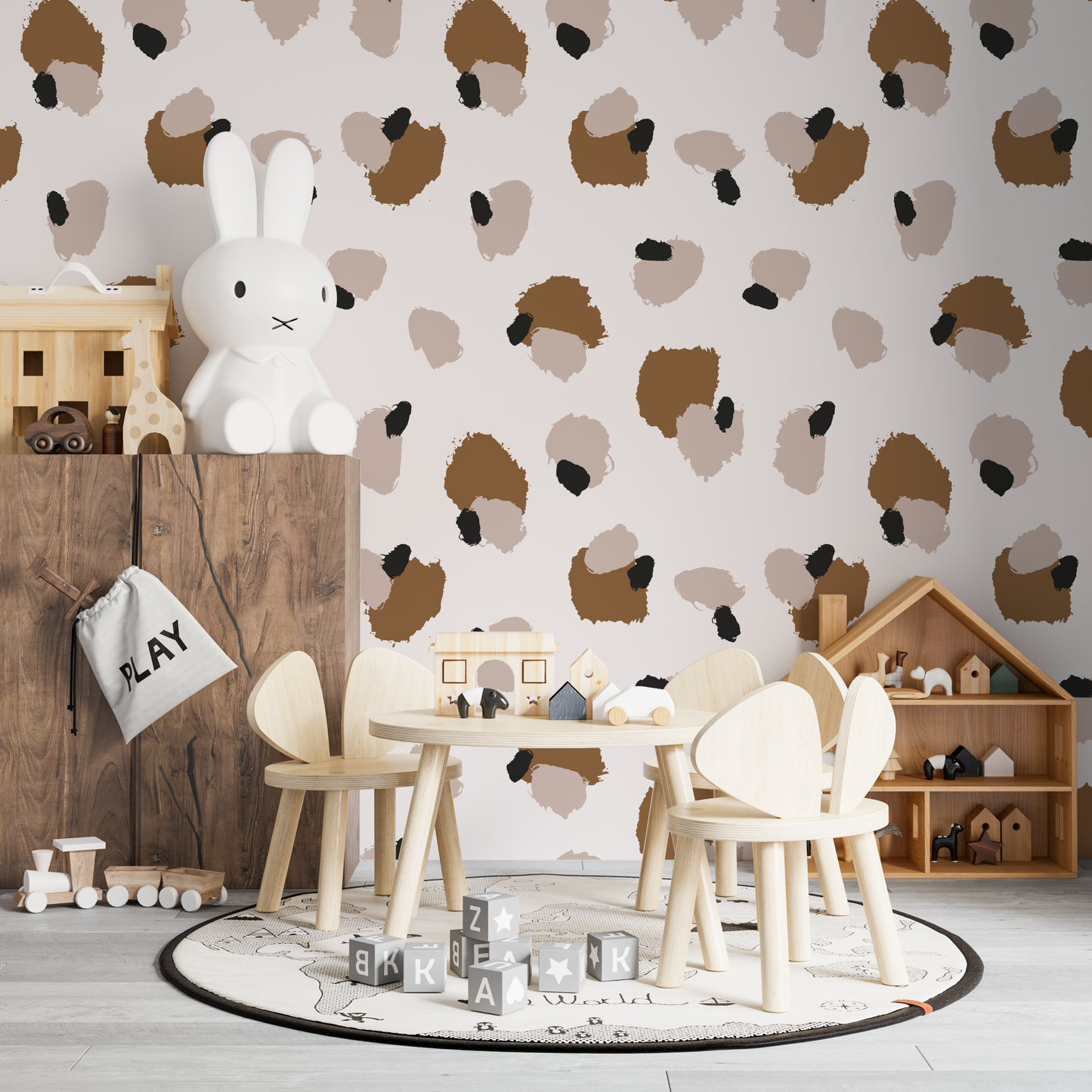 Load image into Gallery viewer, Harry Leopard Print Wallpaper Repeat Pattern - Munks and Me Wallpaper
