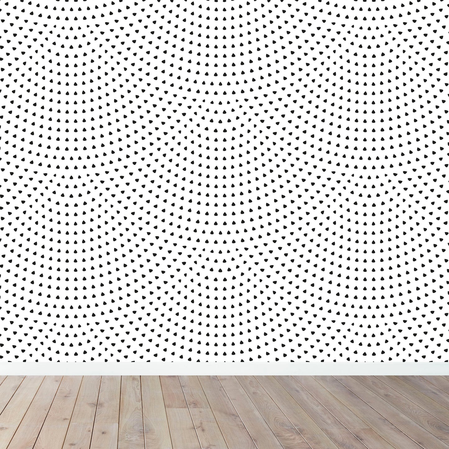 Scallop Wallpaper Repeat Pattern | Black - Munks and Me Wallpaper