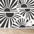 Charcoal Sunbeams Wallpaper | Sample - Munks and Me Wallpaper