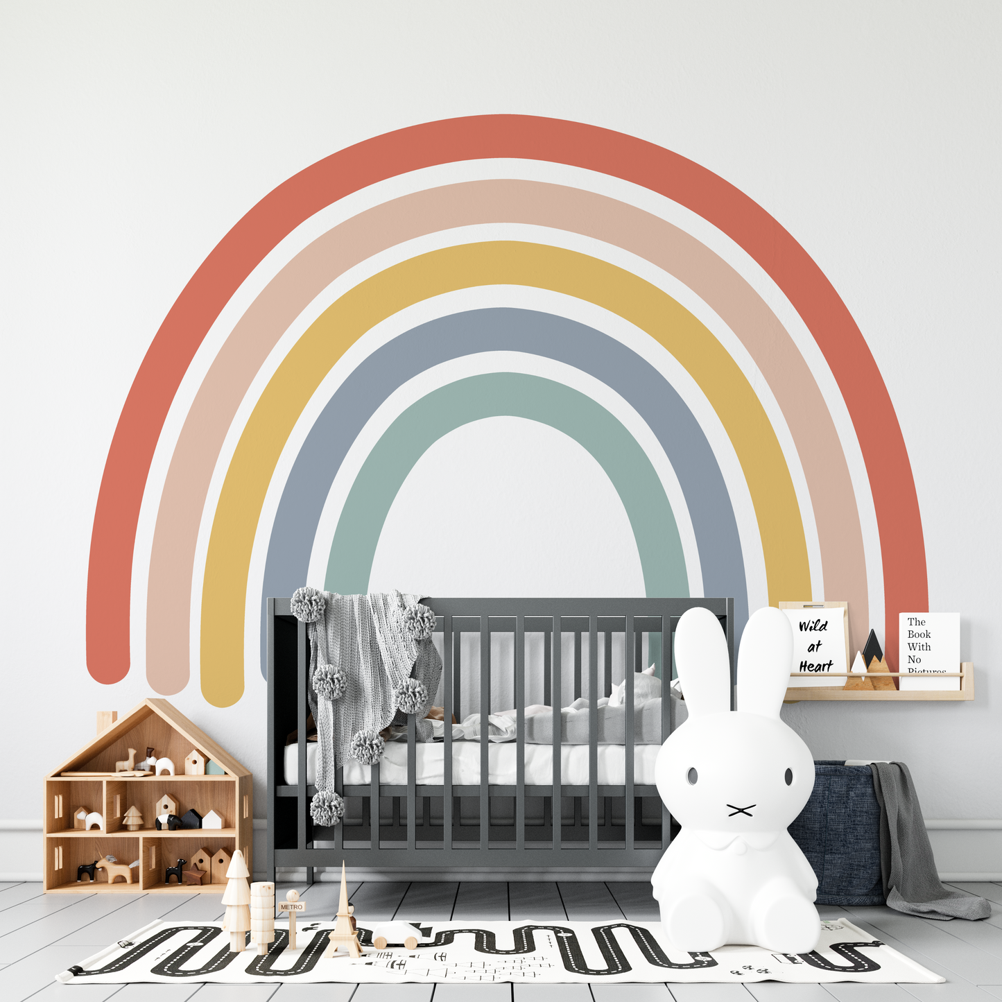 Load image into Gallery viewer, Travelling Rainbow Wallpaper Mural - Munks and Me Wallpaper
