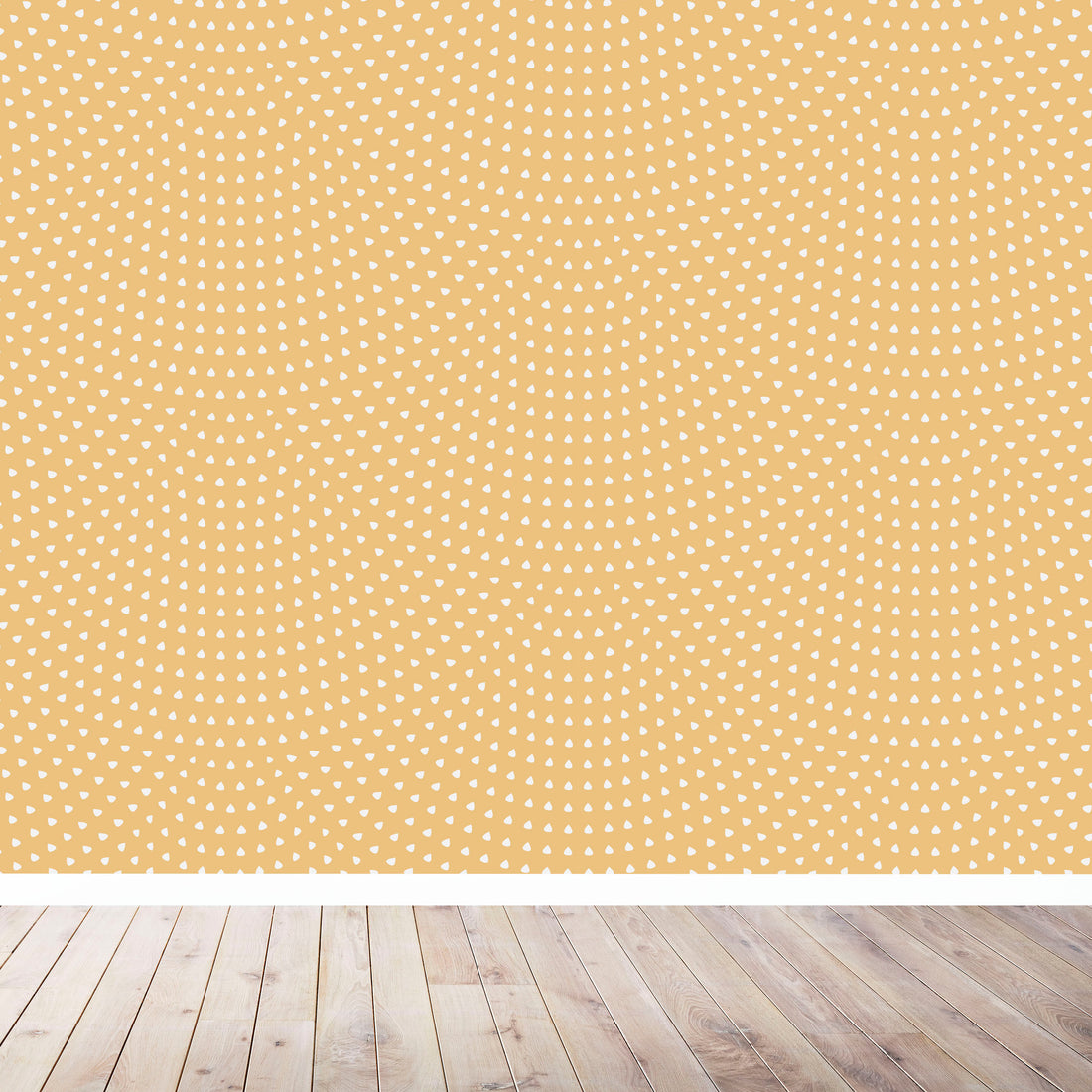 Scallop Wallpaper Repeat Pattern | Mustard - Munks and Me Wallpaper